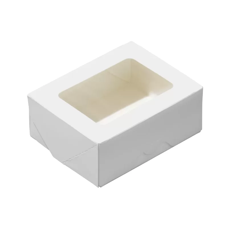 Läbipaistva aknaga Eco karp valge 100x80x40mm