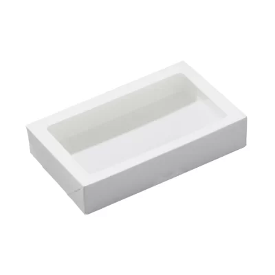 Läbipaistva aknaga Eco karp valge 200x120x40mm