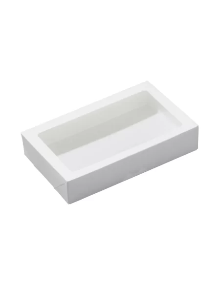 Dėžutė Eco su skaidriu langeliu balta 200x120x40mm