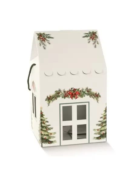 Ziemassvētku kastīte zaļā egle