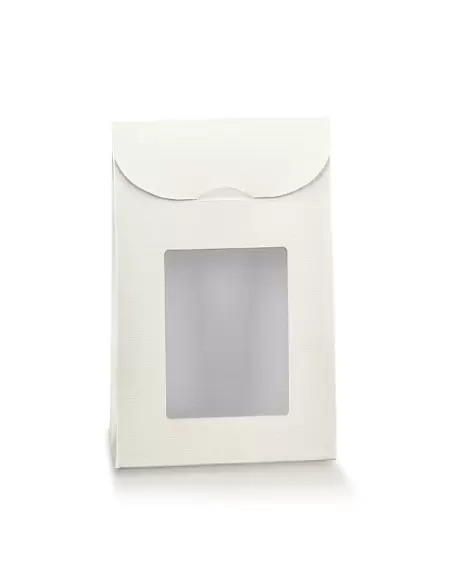 Sacchetto Pelle kaste ar caurspīdīgu logu