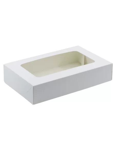 Dėžutė konditerijai balta su skaidriu langeliu