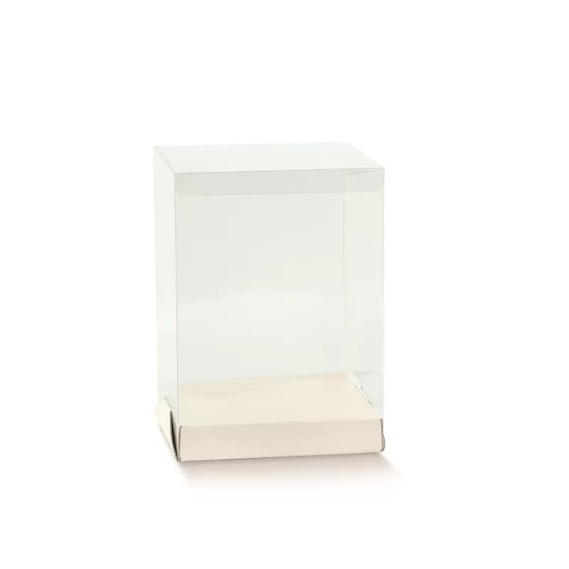 Caurspīdīga kaste ar baltu ieliktni 250x250x300mm