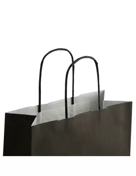 Melna soma Pagriežams rokturis Kraftpapīrs