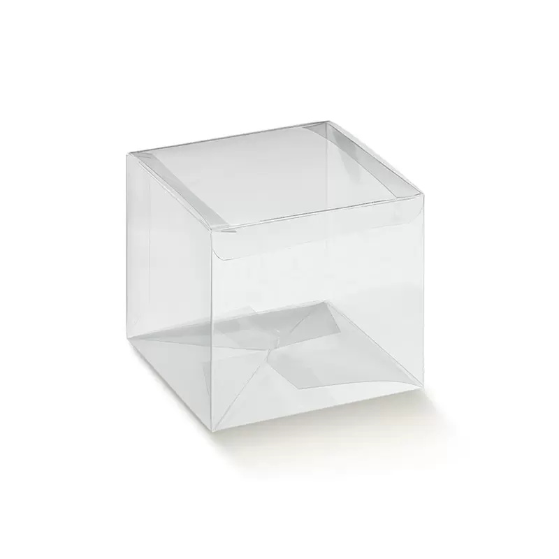Skaidri kvadratinė dėžutė 90x90xh