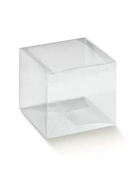 Skaidri kvadratinė dėžutė 90x90xh