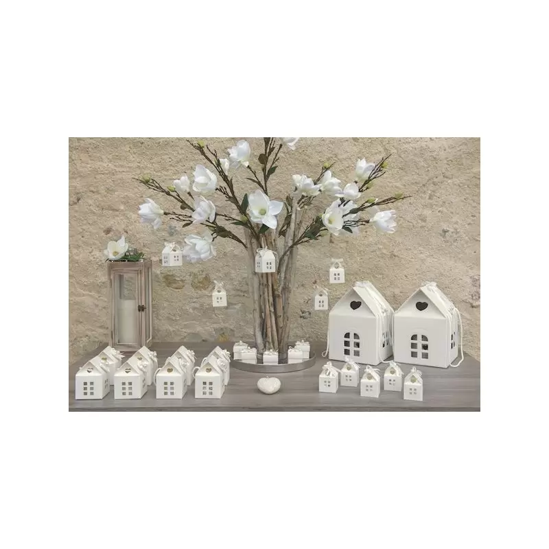 Box Casetta maja valge