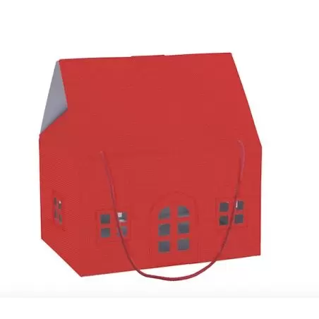 Box Casetta maja punane