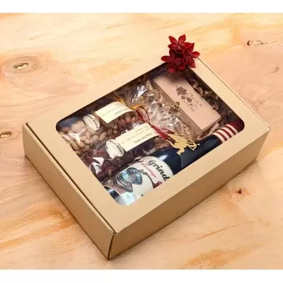 Kast MS pruun läbipaistva aknaga 2
